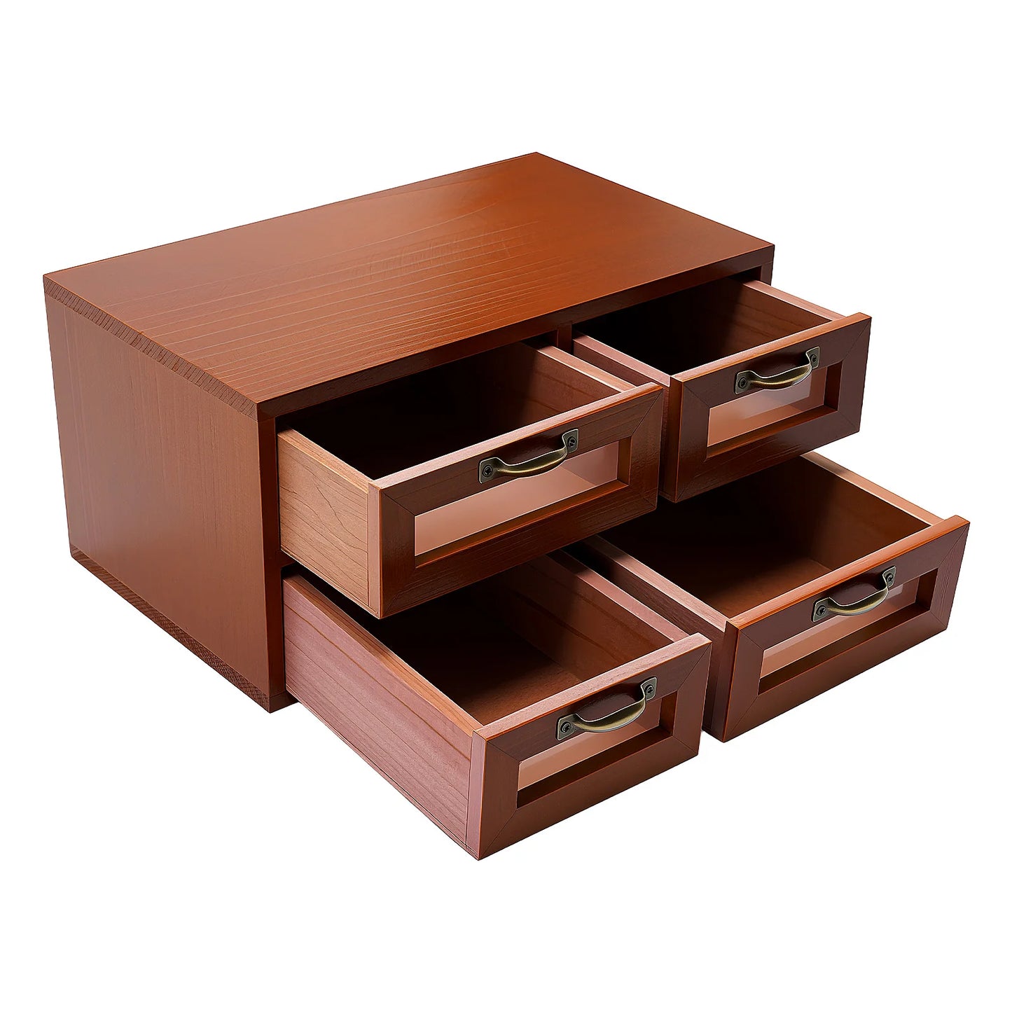 HANDMADE Retro Desk Organizer With Drawers, Wooden Desktop Storage Cabinet, Storage Box For Craftsmen To Organize Sewing Pins, Buttons