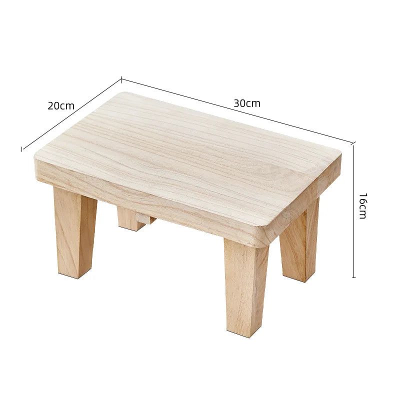 HANDMADE Household Living Room Stool Japanese Style Small Stools Adult Shoe Changing Stool Modern Minimalism Wooden Ottoman 가구