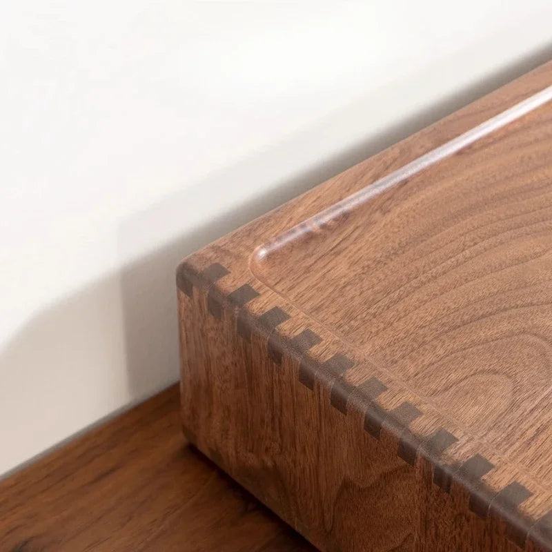 handmade A4 Paper File Storage Box Black Walnut Wood Storage Drawer Desktop Organizer with Brass Handle Flexible Combination Home Storage