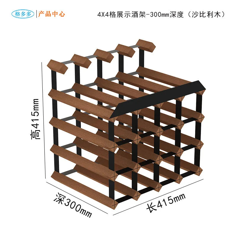 HANDMADE Wooden Wine Rack Display, Creative Slanted Bottle Holder for 6-8 Wines, Solid Wood Storage Stand for Home Bar, Dining Room Decor