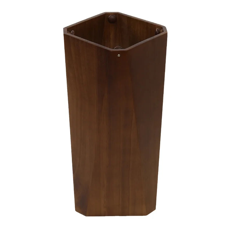 HADNMADE WLANUT UMBRELLA STORAGE CUBE Solid Wood Umbrella Stand Geometric Storage Shelf Simple Entryway Organizer Office Umbrella Holder for Hallway Home Use