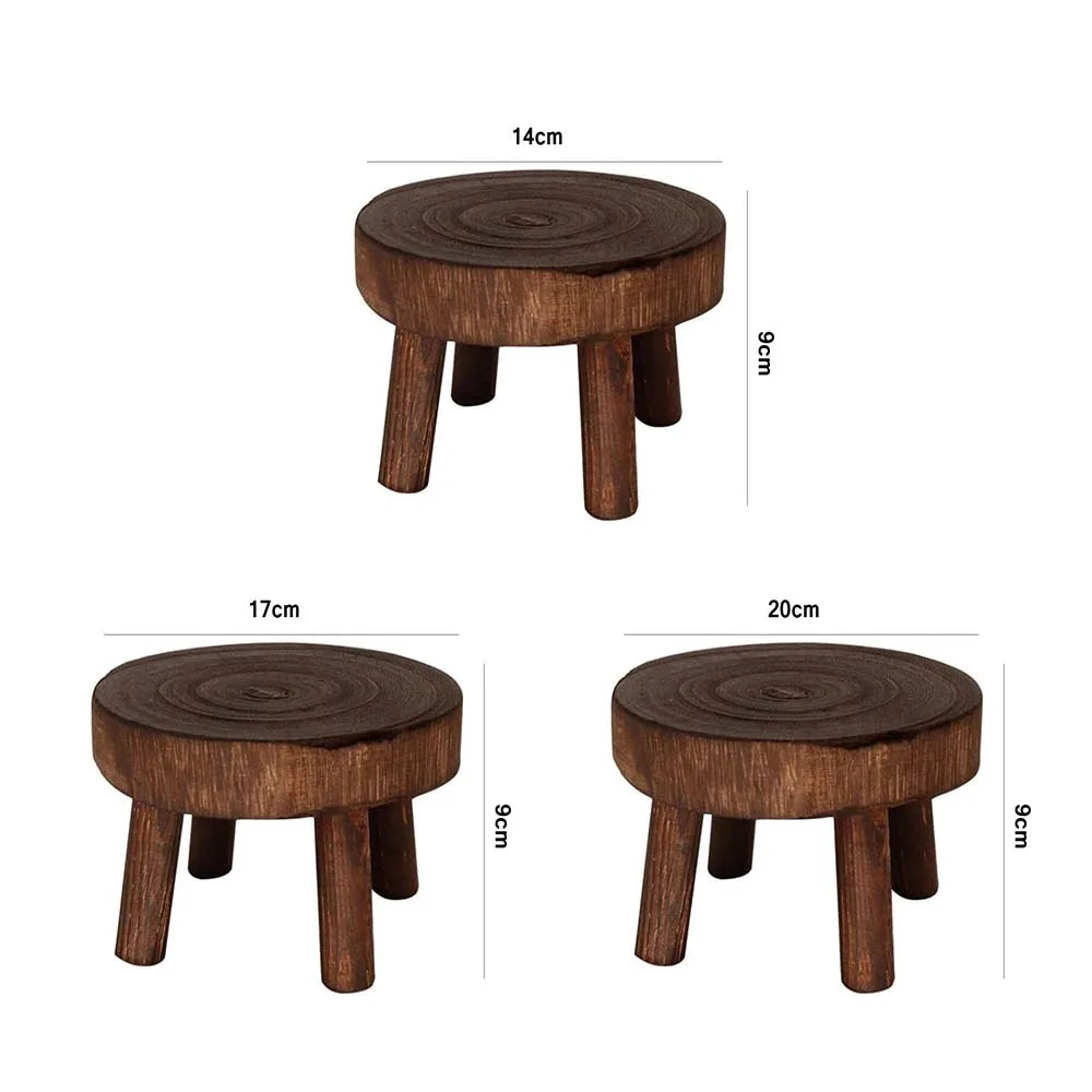 HANDMADE WOOD PLANTS RISER  Durable Plant Stand Shelf Creative Wooden Stool High Quality Succulent Pot Holder For Living Room