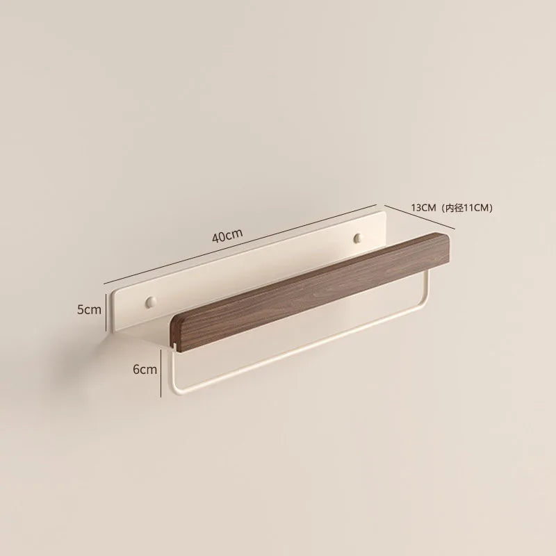 HANDMADE White Aluminum Bathroom Shelving Wall-mounted Bathroom Shower Storage Rack Towel Rack Shelves Bathroom Shelf With Rod