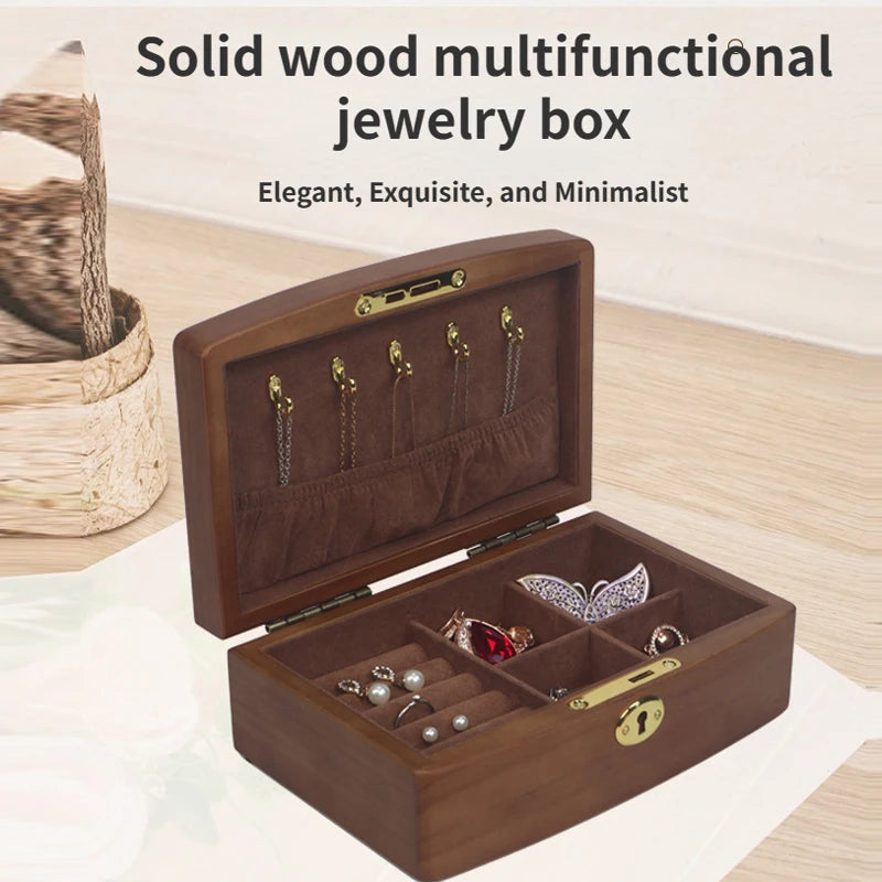 handmade New Wood Jewelry Storage Box Display Earring Rings Box Jewelry Organizer Box Luxury Jewelry Gift Packaging Box Bracelet Package