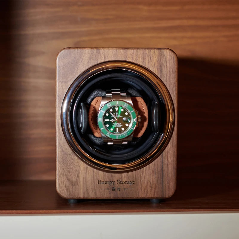 HANDMADE WOOD  Automatic Watch Winder Mute Antimagnetic Watches Winders Solid Wood Retro Mechanical Watch Winder Men Organizer Packaging Gift