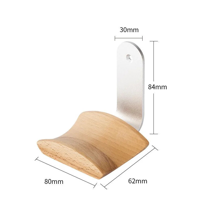 HANDMADE Aluminum Alloy Solid Wood Splicing Headphone Storage Rack Wall Mounted Earphone Display Stand Desktop Headset Storage Bracket
