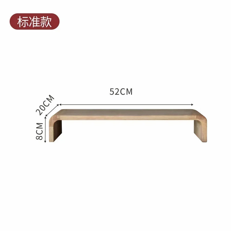 handmade oak screen support holder Solid Wood Neck Protection Monitor Stand Raised Screen Display Desk Shelf Ergonomic Organizer for Office Desks