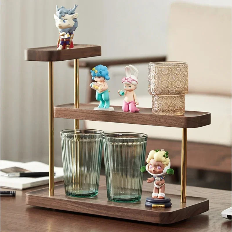 HANDMADE EUA PERFUM STAND Light Luxury Organizer for CosmeticsSolid Wood Storage BoxesMulti-Functional Makeup Storage Strong Load-Bearing Jewelry Stand