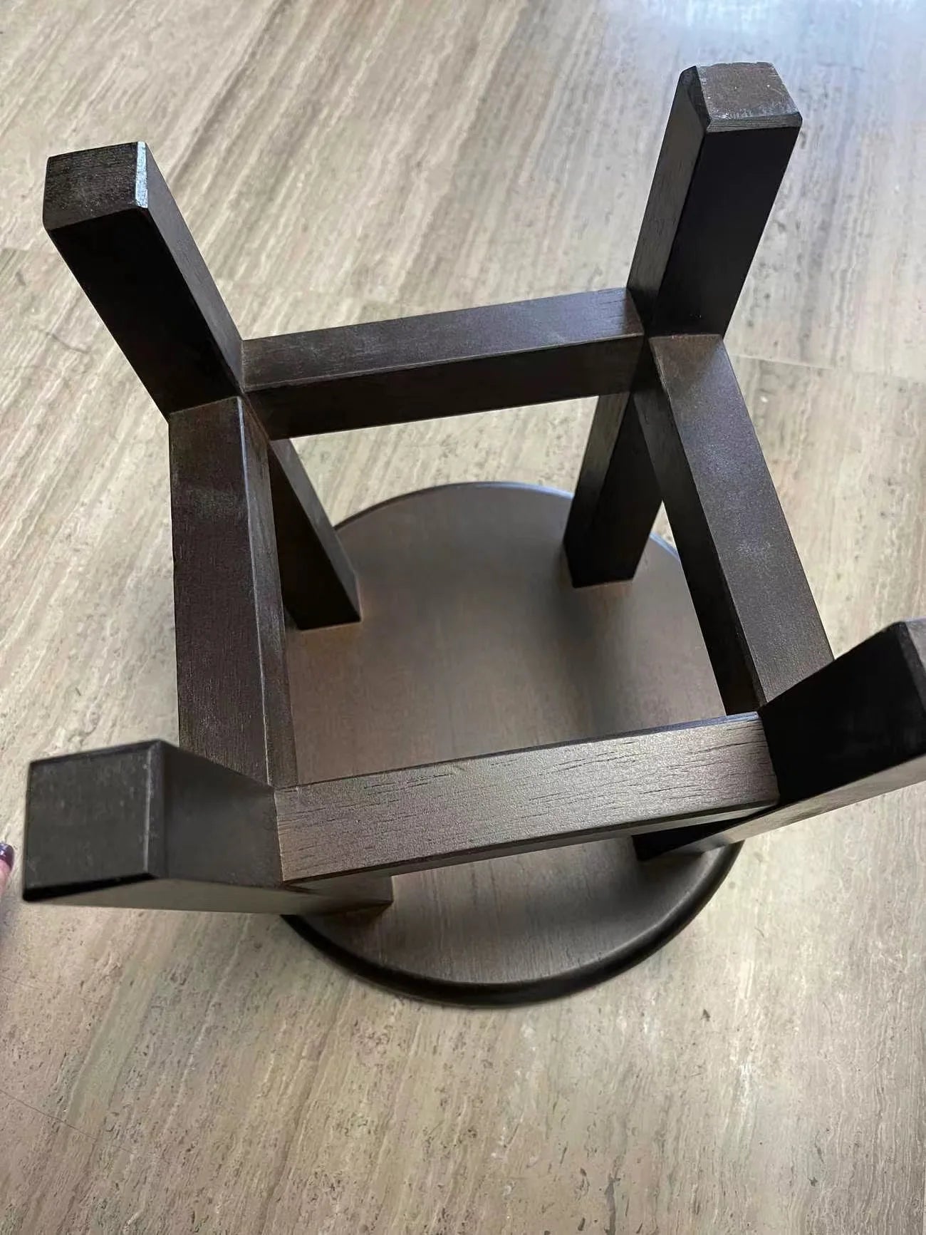 HANDMADE Walnut Colored Solid Wood Small Stool Modern Chinese Living Room Shoe Changing Stools Household Footrest Home Furniture 걸상