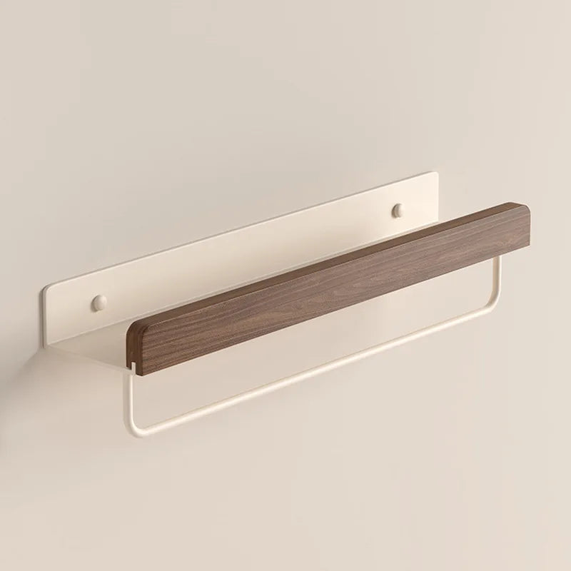 HANDMADE White Aluminum Bathroom Shelving Wall-mounted Bathroom Shower Storage Rack Towel Rack Shelves Bathroom Shelf With Rod