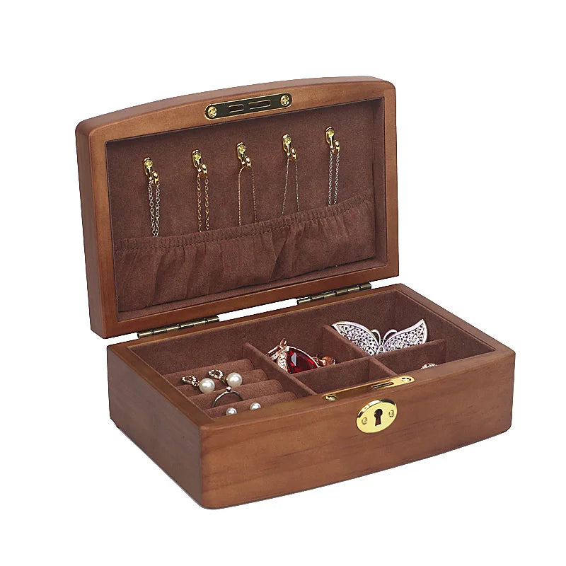 handmade New Wood Jewelry Storage Box Display Earring Rings Box Jewelry Organizer Box Luxury Jewelry Gift Packaging Box Bracelet Package