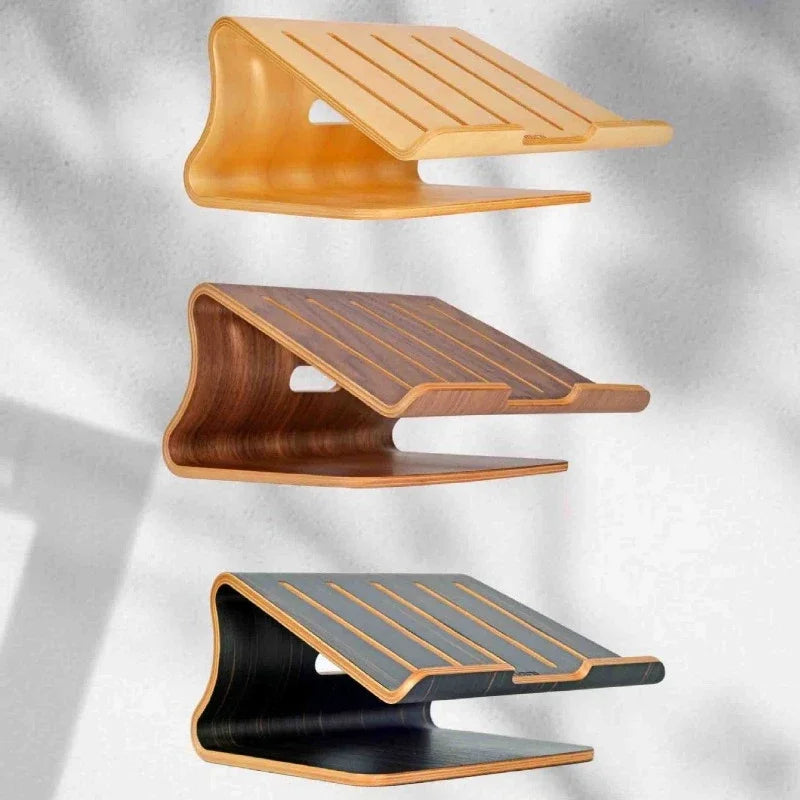 handmade Wooden Laptop Stand Display Custom Laptop Cooling Rack Stand Desktop Storage Soild Wood Ergonomics Laptop Height Increase Stand
