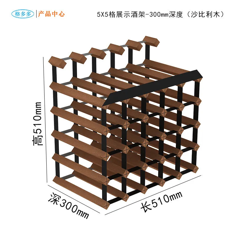 HANDMADE Wooden Wine Rack Display, Creative Slanted Bottle Holder for 6-8 Wines, Solid Wood Storage Stand for Home Bar, Dining Room Decor