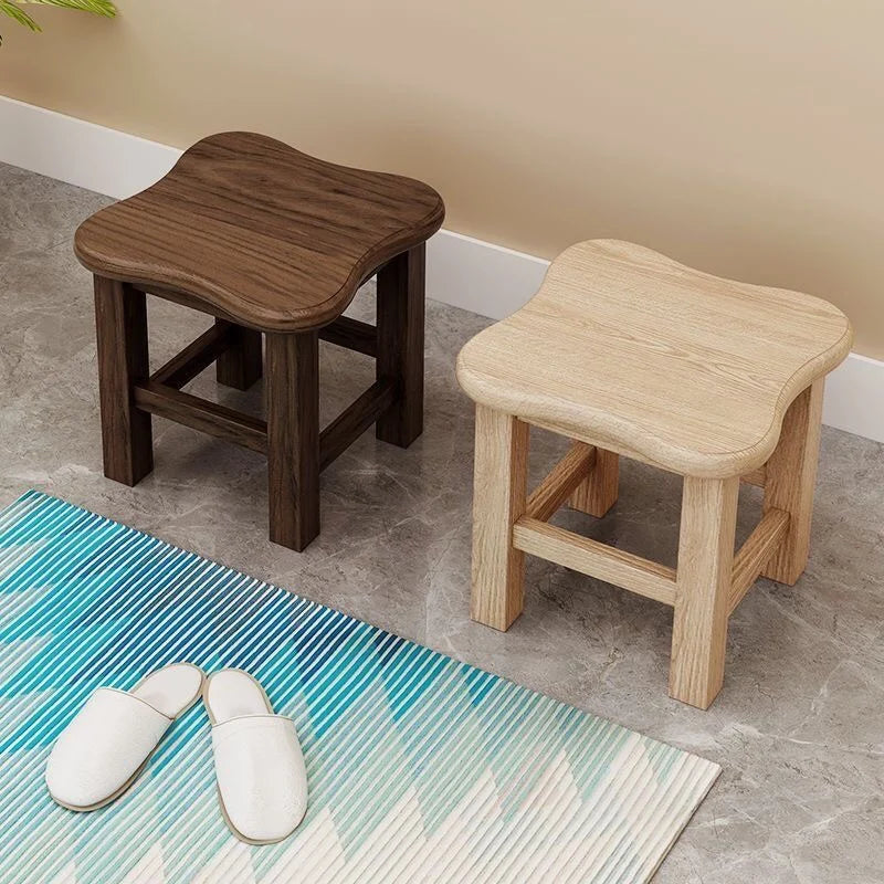 PINE HANDMADE WOOD Modern Simplicity Household Solid Wood Stool Living Room Square Small Footrest Tea Table Low Stools Muebles Wooden Stools