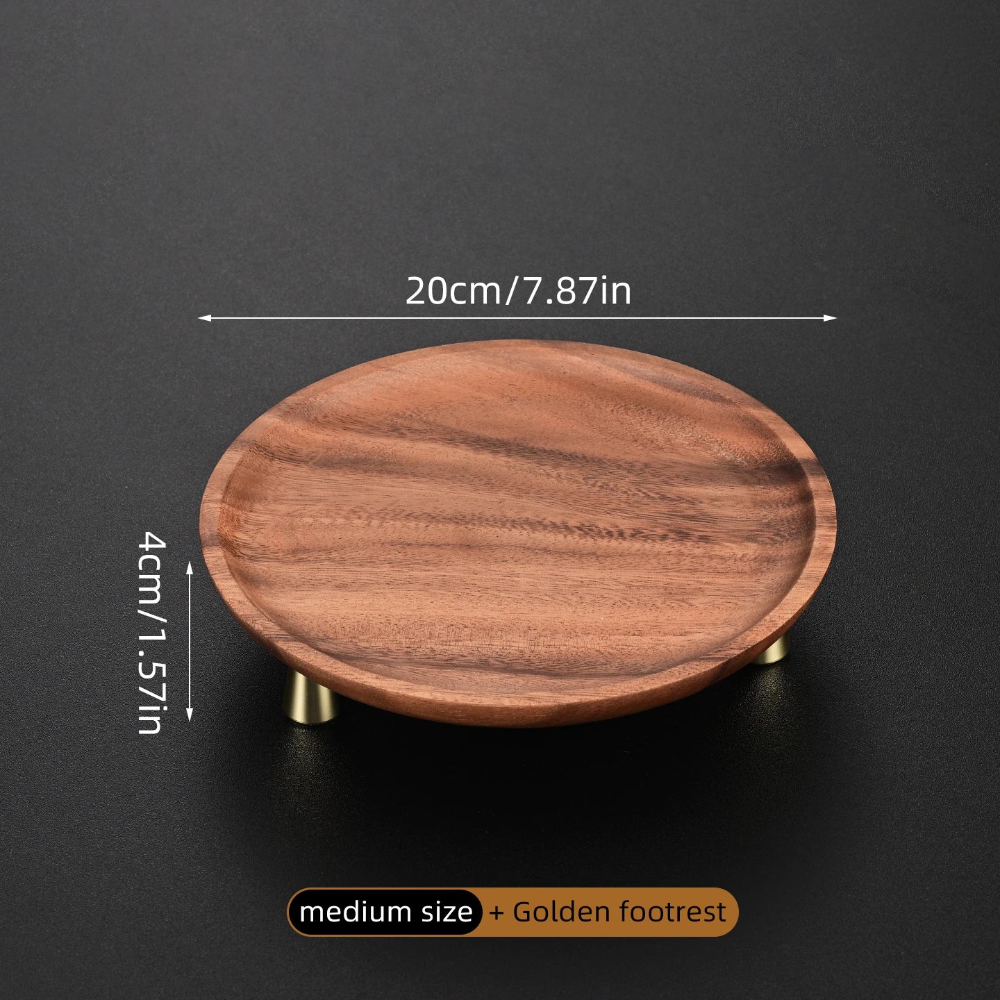 hadnmade entrance Solid Wood Key Perfume Tray, Vintage Style Cosmetics and Jewelry Tray, Wooden Round Incense Tabletop Storage Tray, Walnut Fruit Tray