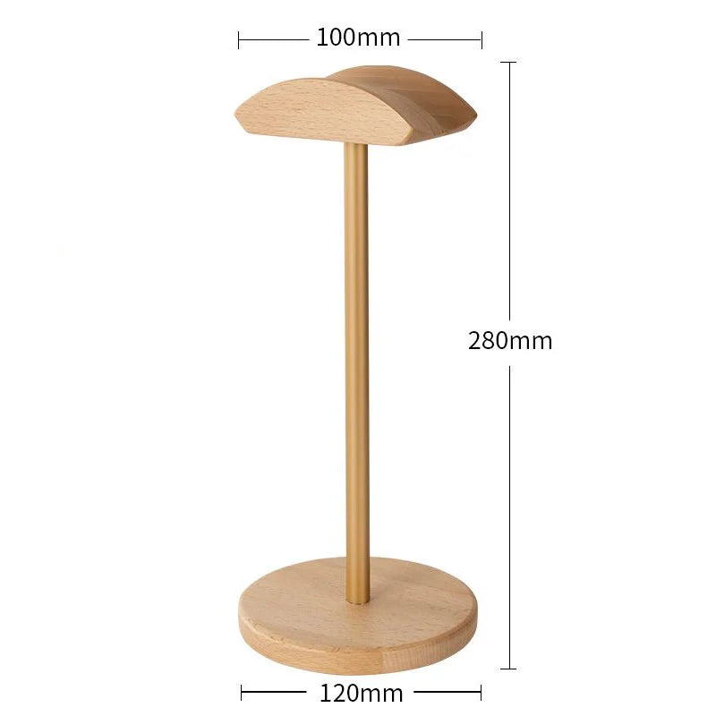 HANDMADE Aluminum Alloy Solid Wood Splicing Headphone Storage Rack Wall Mounted Earphone Display Stand Desktop Headset Storage Bracket