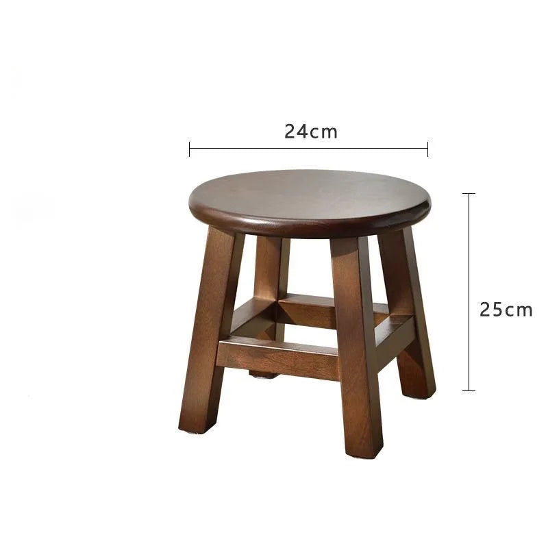 HANDMADE Walnut Colored Solid Wood Small Stool Modern Chinese Living Room Shoe Changing Stools Household Footrest Home Furniture 걸상