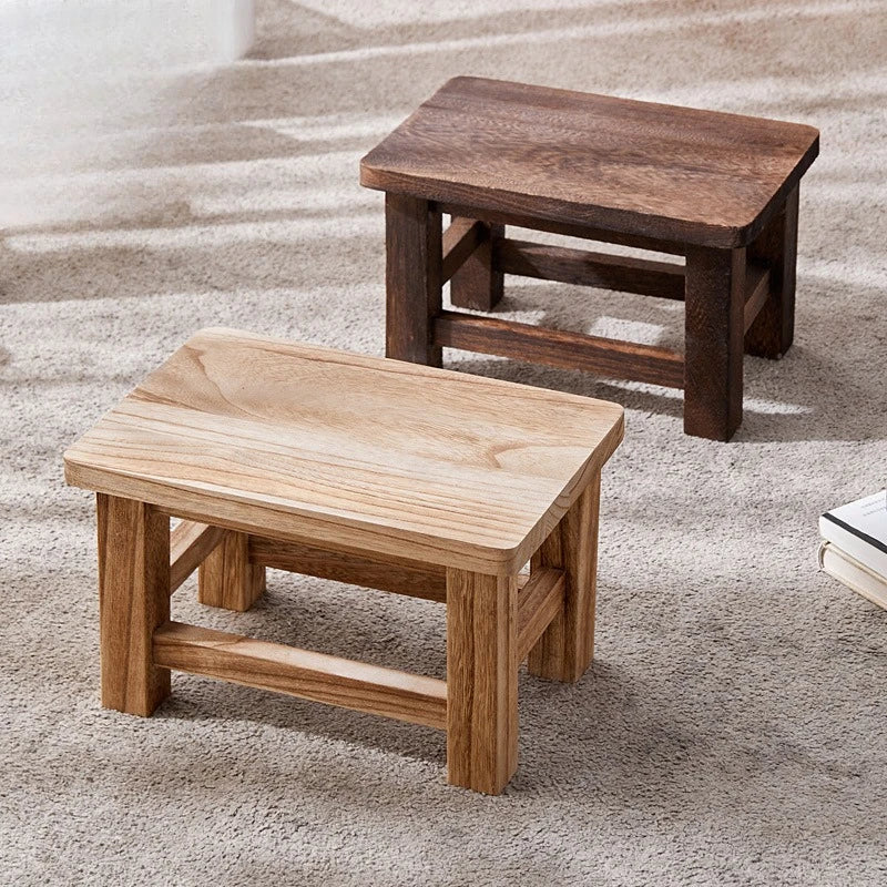 HANDMADE Solid Wood Stool Adult Shoe Changing Stool For Daily Household Kitchen Bathroom Living Room Garden Wooden Step Stool Supplies