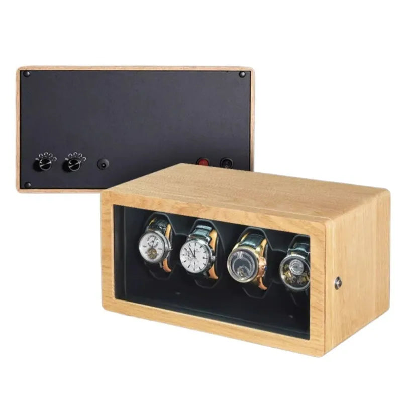 HANDMADE Solid Wood Watches Winders Automatic Mobile Watch Storage Winder Men's Watches Winding Device Luxury Wristwatch Winding Machine