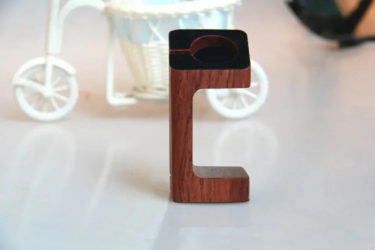 HANDMADE Wooden Watch Charger Stand Smartwatch Desktop Holder Charging Station Wrist Watch Base Original Apple Bracket Accessories