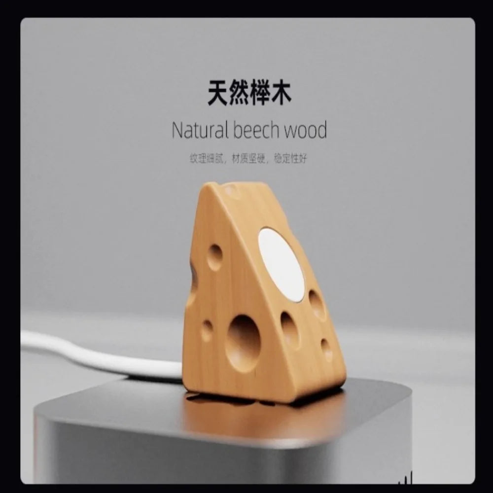 HANDMADE Cheese DESING Wood Charging HOLDER  Dock for apple watch Wood Magnetic Wireless Watch Charger Holder Desktop Decoration Stand Watch Accessories