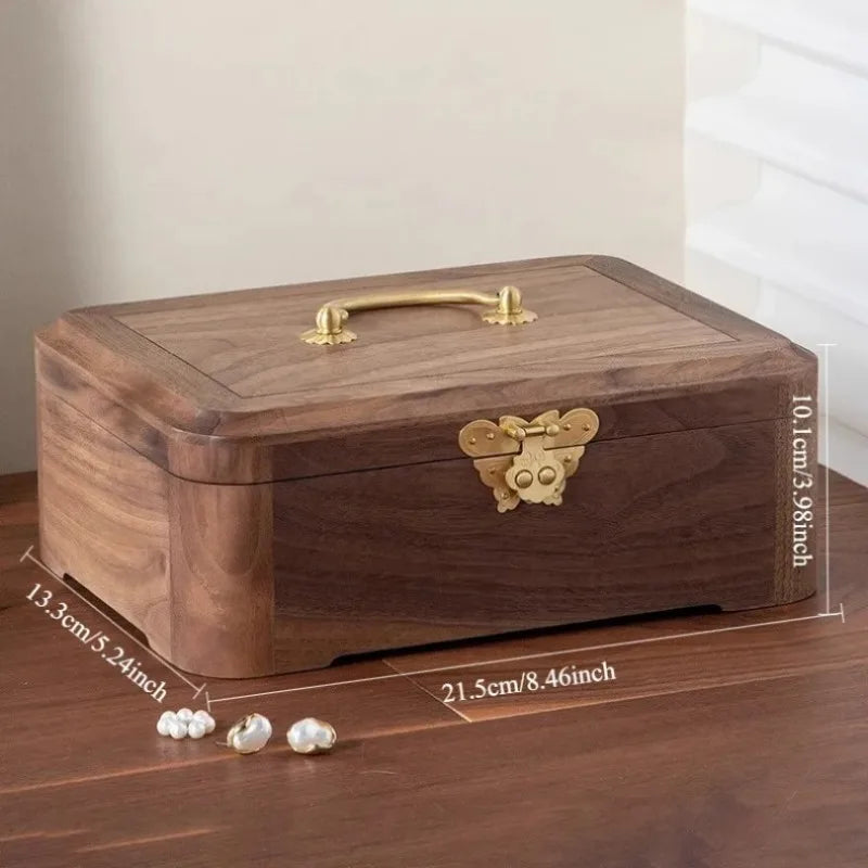 HANDMADE LUXURY Wooden Jewelry Box Large Storage Jewelry Boxes Women Bracelet Earring Necklace Case Display Organizer Showcase Packaging Rack