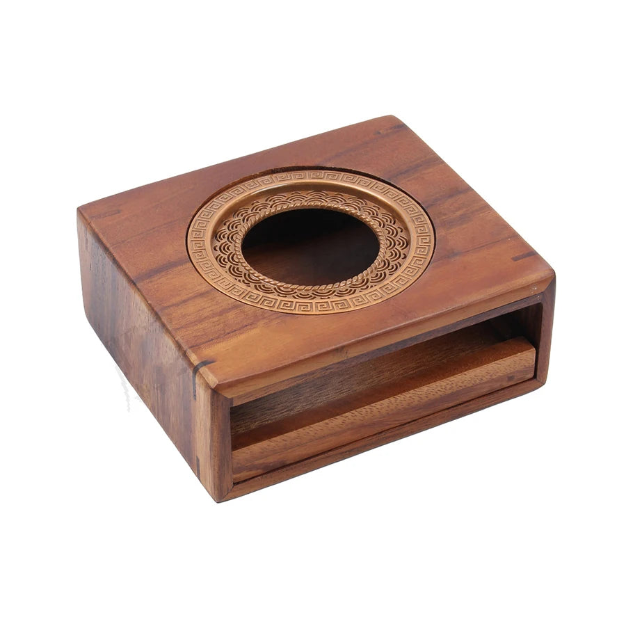 HANDMADE Wooden Tea Pot Heater Tea Supplies Elegant Tea Warmer Heating Coffee Milk Decoration for Home Kitchen Garden Travel Winter Gift