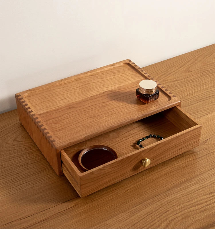 handmade A4 Paper File Storage Box Black Walnut Wood Storage Drawer Desktop Organizer with Brass Handle Flexible Combination Home Storage