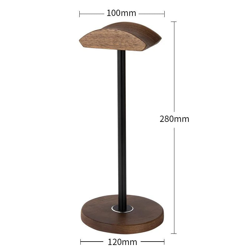 HANDMADE Aluminum Alloy Solid Wood Splicing Headphone Storage Rack Wall Mounted Earphone Display Stand Desktop Headset Storage Bracket
