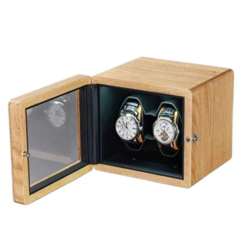HANDMADE Solid Wood Watches Winders Automatic Mobile Watch Storage Winder Men's Watches Winding Device Luxury Wristwatch Winding Machine
