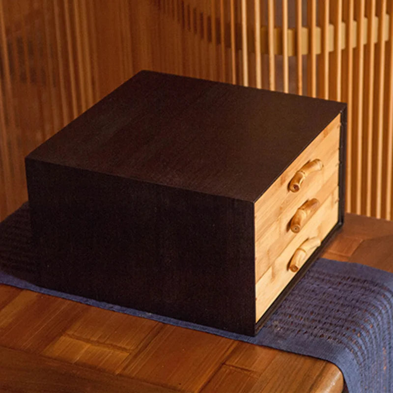 HANDMADE BMBOO WOOD Retro Bamboo Storage Box Desktop Drawer Jewelry Storage Boxes Ring Necklace Bracelet Jewelry Organizer for Small Things Package