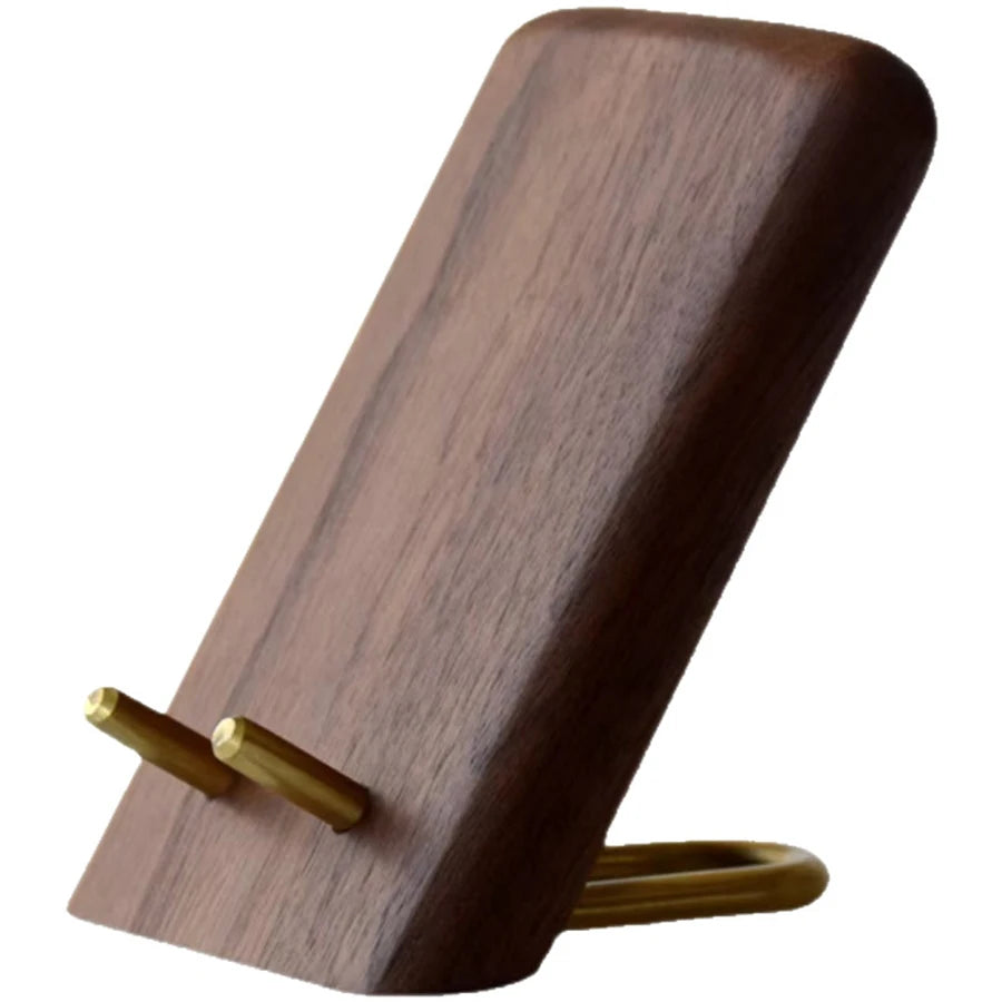 HANDMADE Wooden STAD Phone Stand Vintage Black Walnut Smartphone Support Bracket Universal Multifunction Small Tablet Holder Cell Phone