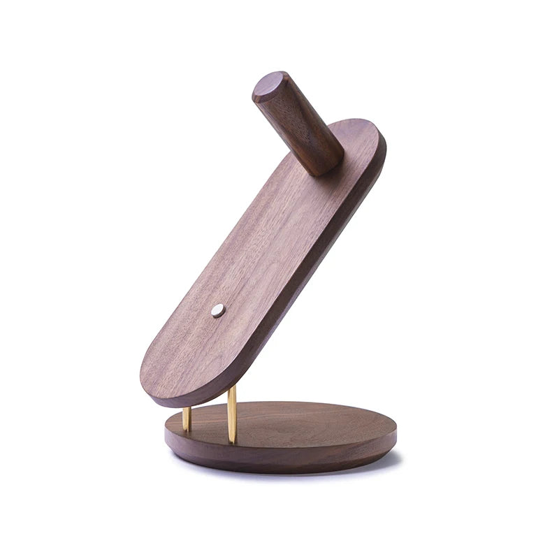 handmade Black Walnut Wood Hair Dryer Stand Nordic Standing Bathroom Organizer Magnetic Storage Rack Hair Dryers Rack Suitable for Dyson